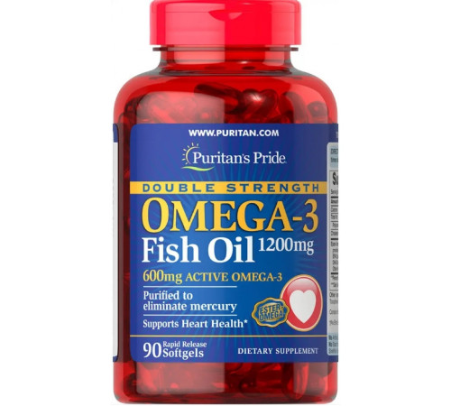 Омега-3 риб'ячий жир Puritan's Pride Omega-3 Fish Oil 1200/600 мг 90 капс