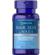 Вітаміни для волося шкіри та нігтів Puritan's Pride Hair Skin Nails Formula 60 таб