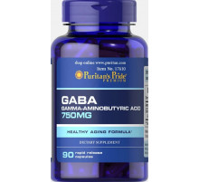 ГАМК (гамма-аміномасляна кислота) Puritan's Pride GABA 750 мг 90 капс