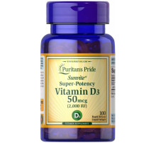 Витамин Д3 (хокальциферол) Purita's Pride Vitamin D3 2000 МЕ 100 капс