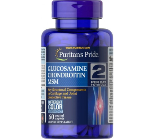 Глюкозамін хондроїтин і МСМ, Triple Strength Glucosamine, Chondroitin & MSM, Puritan's Pride, 60 каплет