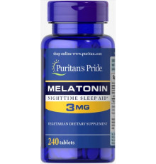 Мелатонін для сну Puritan's Pride Melatonin 3 мг 240 таб