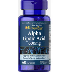 Альфа-ліпоєва кислота Puritan's Pride Alpha Lipoic Acid 600 мг 60 капс