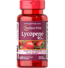 Лікопін Puritan's Pride Lycopene  40 мг, 60 гел капс