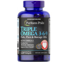 Омега 3-6-9 Puritan's Pride Triple Omega 3-6-9 120 капс