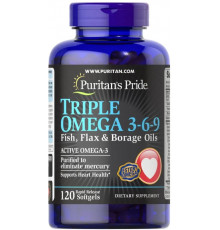 Омега 3-6-9 Puritan's Pride Triple Omega 3-6-9 120 капс