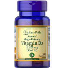Витамин Д3 Puritan's Pride Vitamin D3 5000 МЕ 100 капс