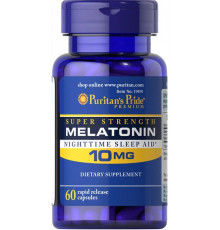Мелатонін для покращення сну Puritan's Pride Melatonin 10 мг 60 капс