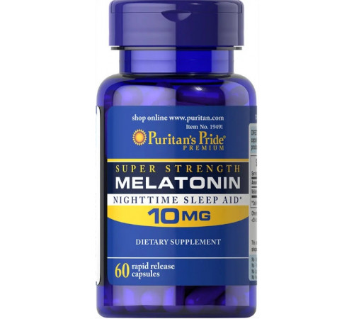 Мелатонін для покращення сну Puritan's Pride Melatonin 10 мг 60 капс