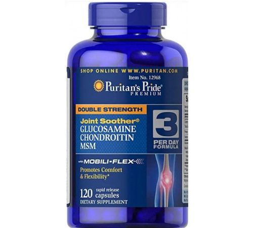 Глюкозамін хондроїтин і МСМ Glucosamine Puritan's Pride Glucosamine Chondroitin MSM  120 капс