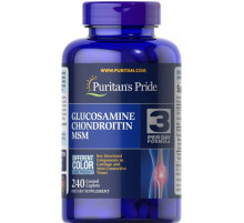 Глюкозамин хондроитин и МСМ Puritan's Pride Double Strength Glucosamine Chondroitin MSM 240 таб