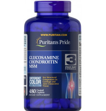 Глюкозамін хондроїтин і МСМ Puritan's Pride  Double Strength Glucosamine Chondroitin MSM 480 капс
