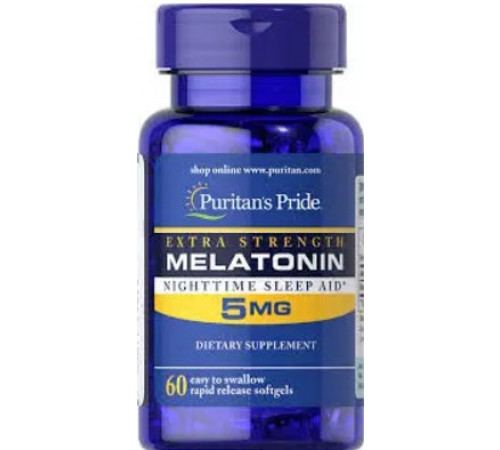Мелатонін гормон сну Puritan's Pride Melatonin 5 мг 60 капс