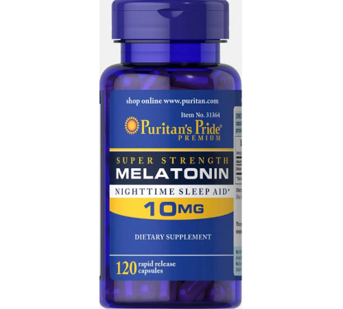 Мелатонін для сну Puritan's PrideMelatonin 10 мг 120 капс