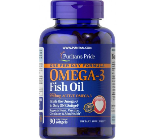 Омега-3  риб'ячий жир Puritan's PrideOmega-3 Fish Oil 1360 мг 90 капс