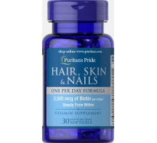 Витамины волосы кожа ногти Puritan's Pride Hair Skin & Nails 30 капс