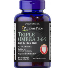 Омега 3-6-9  Puritan's Pride Triple Omega 3-6-9 120 гел капс