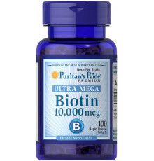 Біотин від випадання волосся Puritan's Pride Biotin 10.000 мкг 100 капс