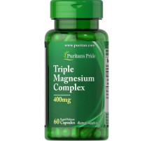 Магний оксид аспартат и цитрат Puritan's Pride Triple Magnesium Complex 400 мг 60 капс