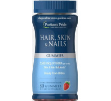 Формула для шкіри волосся і нігтів Puritan's Pride Hair Skin & Nails 80 жев таб полуниця