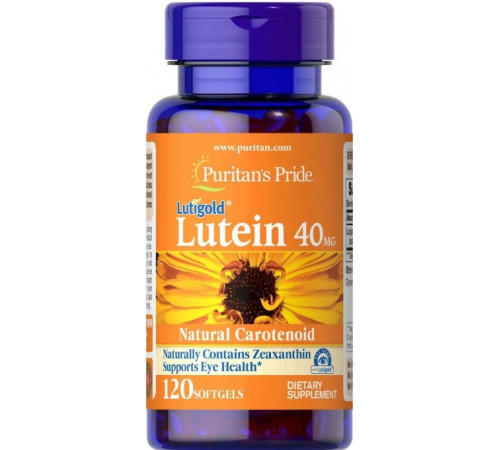 Лютеїн підтримка зору Puritan's Pride Lutein 40 мг 120 гел капс