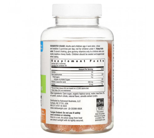 Витамин C Rainbow Light Vitamin C Gummies 60 жев конфет цитрус