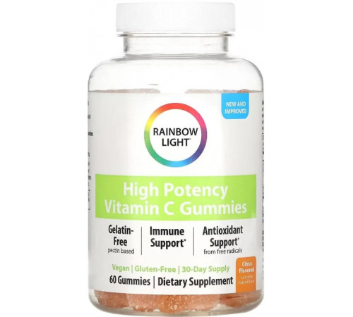 Витамин C Rainbow Light Vitamin C Gummies 60 жев конфет цитрус