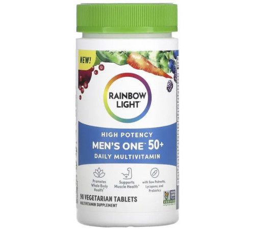 Мультивітаміни для чоловіків 50+ Rainbow Light Men's One 50+ 90 таб