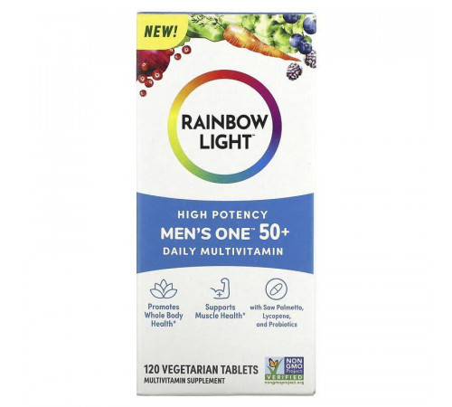 Мультивитамины для мужчин 50+ Rainbow Light Men's One 50+ 120 таб