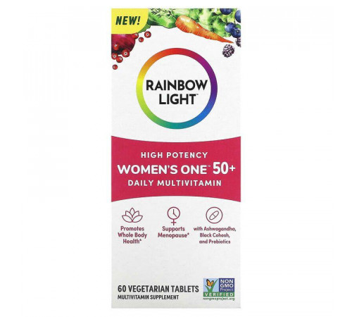 Мультивітаміни для жінок 50+ Rainbow Light Women's One 50+ 60 таб