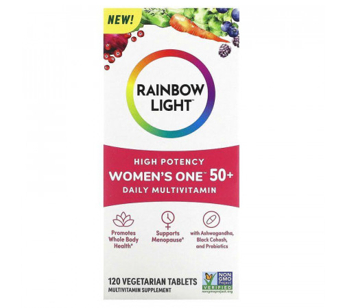 Мультивитамины для женщин 50+ Rainbow Light  Women's One 50+ 120 капс