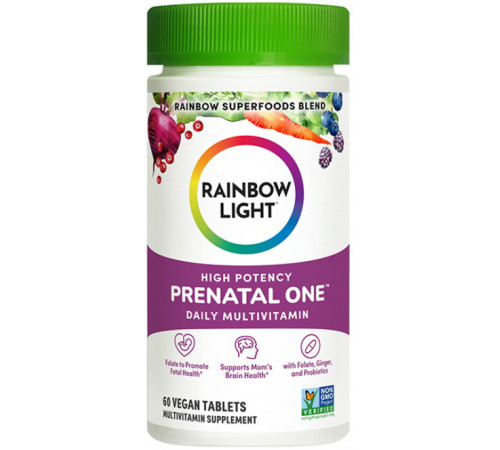 Мультивітаміни для вагітних Rainbow Light Prenatal One 60 таб