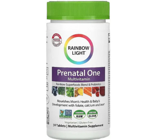 Мультивітаміни для вагітних Rainbow Light Prenatal One 30 таб