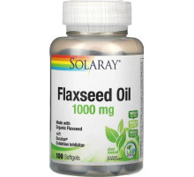 Льняное масло Solaray Flaxseed Oil 1000 мг 100 гел капс