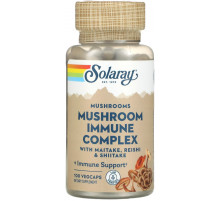 Грибний комплекс для імунітету Solaray Fermented Mushroom Immune Complex 100 капс