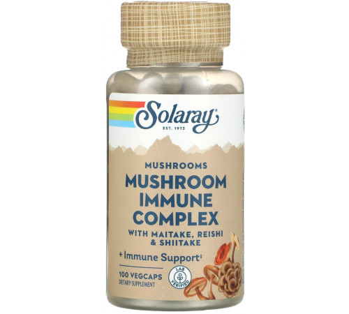 Грибний комплекс для імунітету Solaray Fermented Mushroom Immune Complex 100 капс