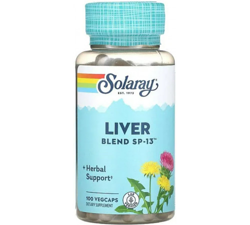 Захист печінки Solaray Liver Blend SP-13 100 капсул