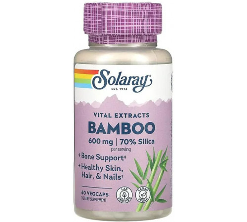 Бамбук экстракт стебля Bamboo Solaray 300 мг 60 капсул