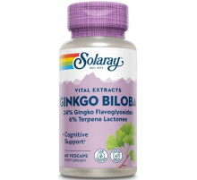 Гинкго билоба Solaray Ginkgo Biloba Leaf Extract 60 мг 60 вег капс