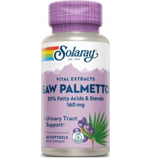 Со пальметто екстракт ягід для потенції Solaray Saw Palmetto 160 мг, 60 гел капс