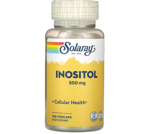 Інозитол при цукровому діабеті Solaray Inositol 500 мг 100 вег капс