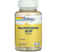 Пантотенова кислота Solaray Pantothenic Acid 500 мг 100 капс