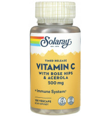 Вітамін С двофазне вивільнення Solaray Vitamin C 500 мг 100 капсул