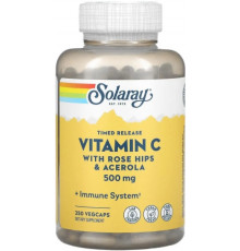 Вітамін С (аскорбінова кислота) Solaray Timed Release Vitamin C 500 мг 250 капс