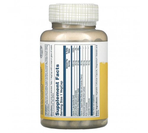 Вітамін С з біофлавоноїдами Solaray Vitamin C with Bioflavonoid 500 мг 100 капс