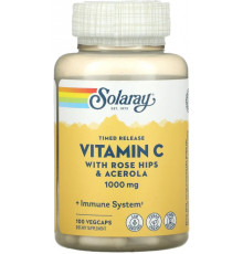 Вітамін С у капсулах для імунітету Solaray Vitamin C 100 капс