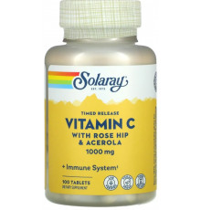 Вітамін С для імунітету Solaray Vitamin C 1000 мг 100 таб