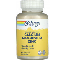 Кальцій магній та цинк Solaray Calcium Magnesium Zinc 100 вег капс