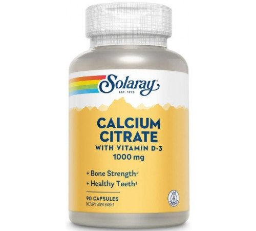 Цитрат кальцію Solaray Calcium Citrate 1000 мг 90 капс