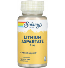 Літій (аспартат) Solaray Lithium Aspartate 100 капс